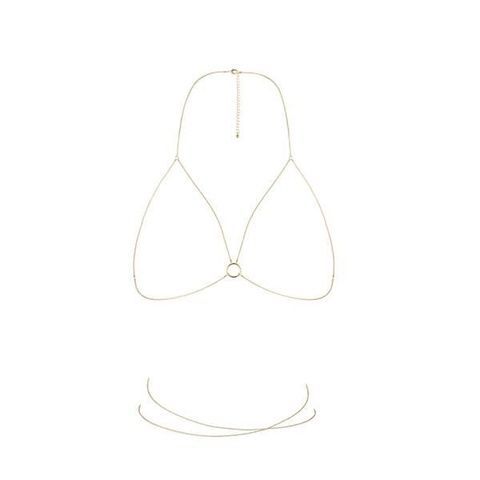 Ланцюжок портупея Bijoux Indiscrets Magnifique Bra Chain - Gold, прикраса на тіло SO2656 фото