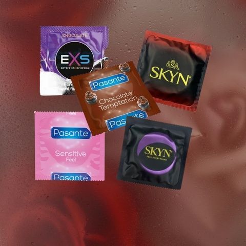 Classic Set: EXS Chocolate Flavoured - 14 шт, Pasante Taste Chocolate - 12 шт, Pasante Ultra Sensitive Touch - 17 шт, Skyn Elite Non Latex - 1 шт, Skyn Intense feel - 1 шт MM2328 фото