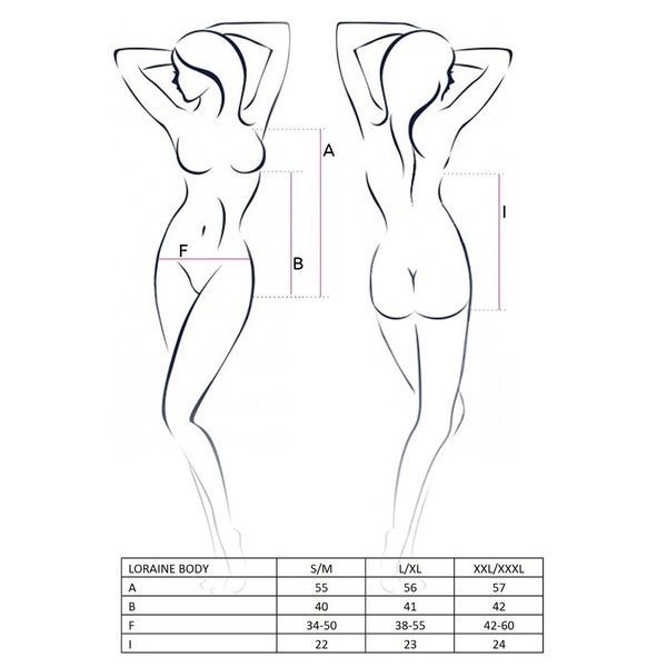 Боді LORAINE BODY red XXL/XXXL - Passion Exclusive PS22803 фото