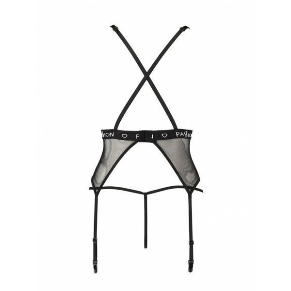 Напівпрозорий корсет Passion Exclusive MIRAJANE CORSET XXL/XXXL, black PS26409 фото