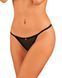 Прозорі стрінги з доступом Obsessive Celia Noir crotchless thong XS/S SO7871 фото 10