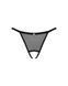 Прозорі стрінги з доступом Obsessive Celia Noir crotchless thong XS/S SO7871 фото 12