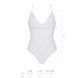 Боді з ажурним декором та відкритим кроком Passion URSULA BODY L/XL, white SO5832 фото 10