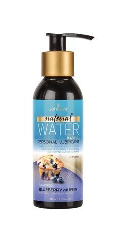 Змазка на водній основі Sensuva Natural Water-Based Blueberry Muffin 125мл без гліцерину і парабенів SO4943 фото