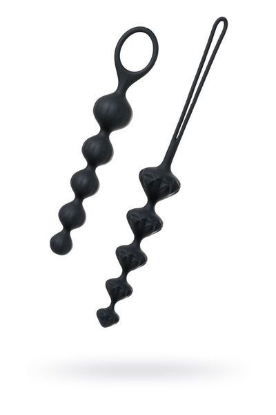 Набір анальних намистин Satisfyer Beads Black (відкритий замок) SO2740-R фото