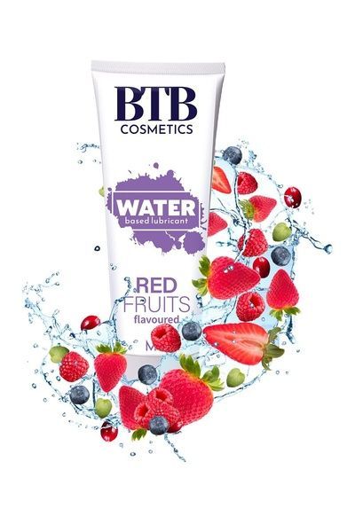 Змазка на водній основі BTB FLAVORED RED FRUITS з ароматом червоних фруктів (100 мл) SO7533 фото