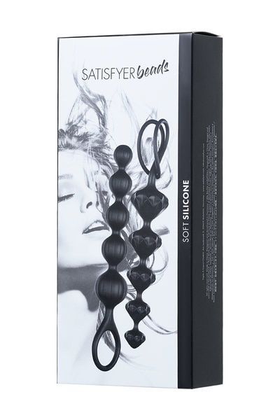 Набір анальних намистин Satisfyer Beads Black (відкритий замок) SO2740-R фото