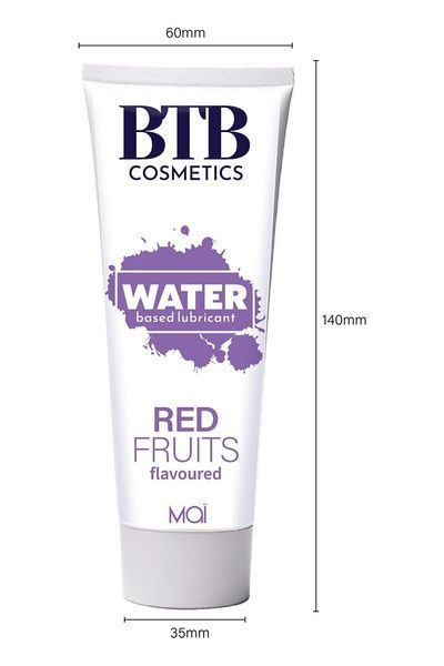 Змазка на водній основі BTB FLAVORED RED FRUITS з ароматом червоних фруктів (100 мл) SO7533 фото