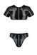Комплект чоловічої білизни під латекс Passion 057 SET PETER S/M Black, кроп-топ, стринги SO7634 фото 9