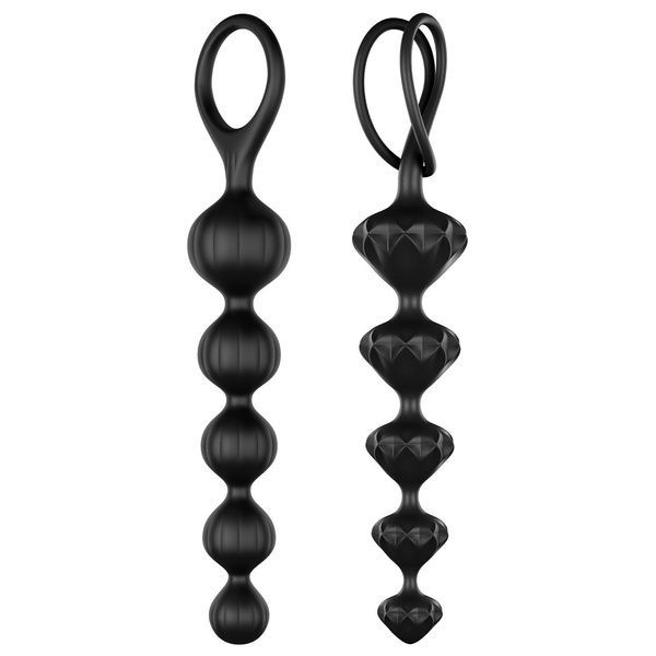 Набір анальних намистин Satisfyer Beads Black (відкритий замок) SO2740-R фото
