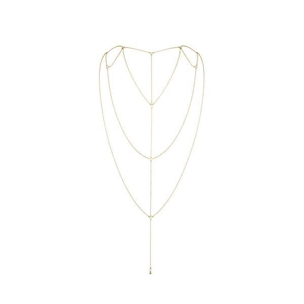 Ланцюжок для спини Bijoux Indiscrets Magnifique Back and Cleavage Chain - Gold, прикраса для тіла SO2657 фото