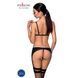 Комплект з екошкіри Passion MILEY SET XXL/XXXL, black, трусики, бюстгальтер, пояс для панчіх SO5773 фото 7
