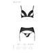 Комплект з екошкіри Passion MILEY SET XXL/XXXL, black, трусики, бюстгальтер, пояс для панчіх SO5773 фото 10
