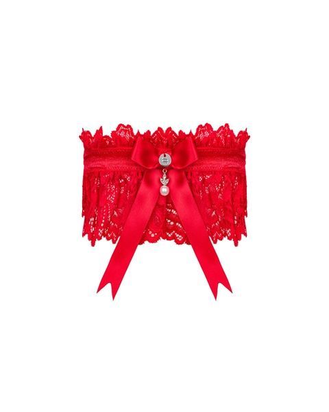 Ажурна підв&rsquo;язка Obsessive Amor Cherris garter, red SO7684 фото