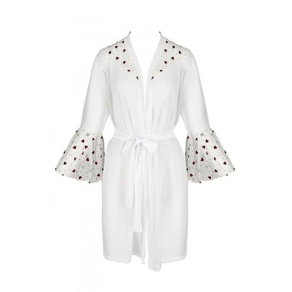 Повітряний пеньюар Passion LOVELIA PEIGNOIR L/XL, white SO4774 фото