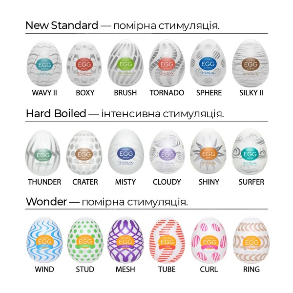 Мастурбатор-яйце Tenga Egg Misty (туманний) E23734 фото