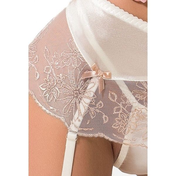 (SALE) Комплект білизни LOTUS SET cream XXL/XXXL - Passion Exclusive стрінги, ліф, спідниця-пояс для PS22927 фото