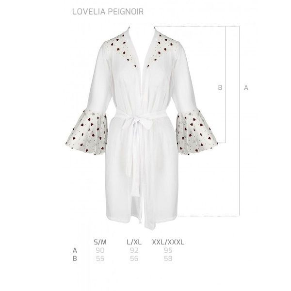 Повітряний пеньюар Passion LOVELIA PEIGNOIR L/XL, white SO4774 фото