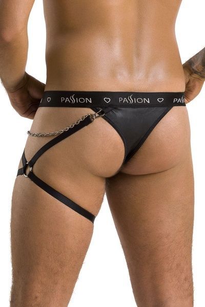 Чоловічі трусики танга з підв&rsquo;язкою Passion 058 THONG BILL L/XL Black SO7636 фото