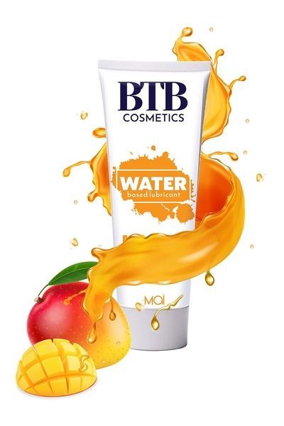 Змазка на водній основі BTB FLAVORED MANGO з ароматом манго (100 мл) SO7535 фото