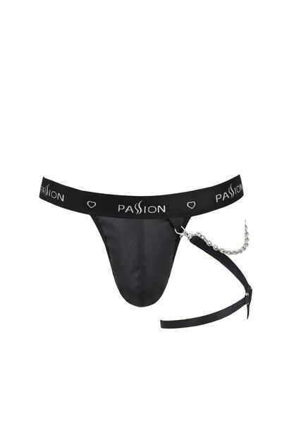 Чоловічі трусики танга з підв&rsquo;язкою Passion 058 THONG BILL L/XL Black SO7636 фото