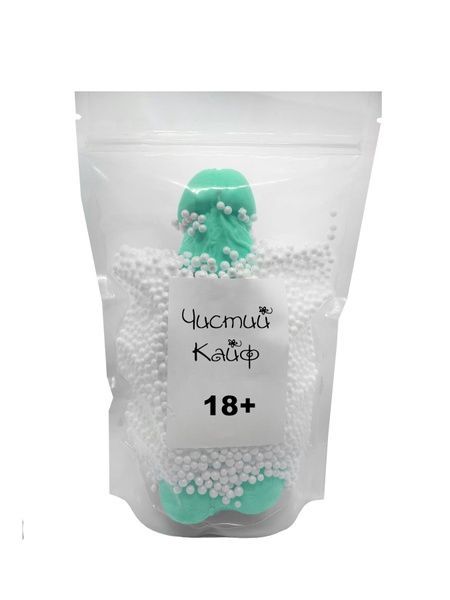 Мило у формі пеніса Чистий Кайф Turquoise size XL, крафтове мило-член, натуральне SO2768 фото