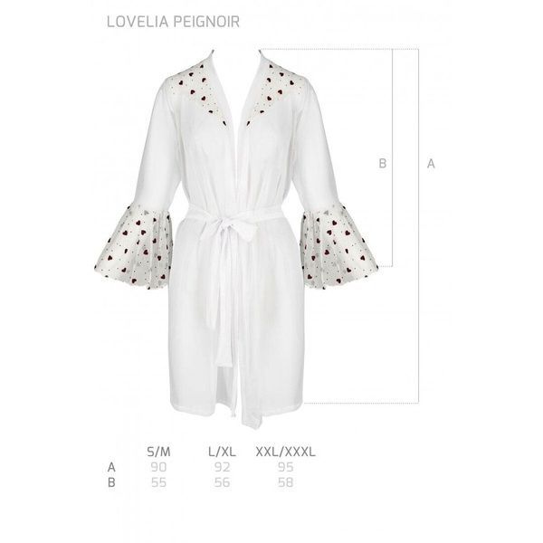 Повітряний пеньюар Passion LOVELIA PEIGNOIR S/M, white SO4775 фото
