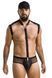 Комплект еротичної чоловічої білизни Passion 038 JOHN XXL/XXXL Black, боді, кепка SO7587 фото 5