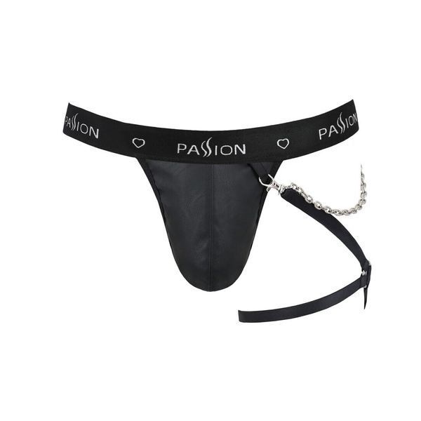 Чоловічі трусики танга з підв&rsquo;язкою Passion 058 THONG BILL S/M Black SO7637 фото