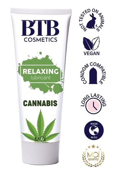 Змазка на водній основі BTB FLAVORED CANNABIS (100 мл) SO7537 фото