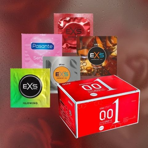 Adventure Set: EXS Cola Flavoured - 13 шт, EXS Delay - 6 шт, EXS Glowing - 1 шт, EXS Warming - 16 шт, OLO Red Warming 1 уп., Pasante Ultra Sensitive Touch - 15 шт MM2333 фото