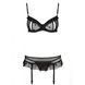 Сексуальний комплект з поясом для панчіх Passion LOVELIA SET L/XL, black SO4777 фото 5