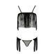Комплект білизни Passion Exclusive KASSANDRA SET OpenBra 2XL/3XL black, ліф, трусики-спідниця PS26303 фото 12