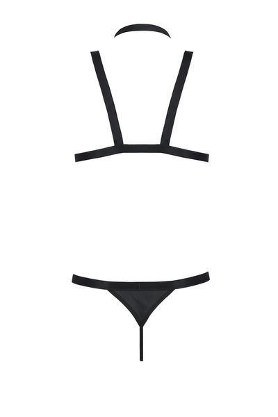 Комплект чоловічої білизни зі стреп Passion 039 SET ANDREW XXL/XXXL Black, стринги, шлейки SO7590 фото