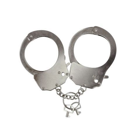 Наручники металеві Adrien Lastic Handcuffs Metallic (поліцейські) (м`ята упаковка) AD30400-R фото