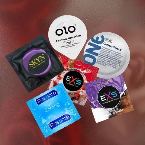 Everyday Essentials: EXS Glowing &times;6; Pasante Warming &times;6; Pasante Taste Strawberry &times;6; Skyn Extra Lubricated &times;1; ONE Classic Select &times;1 MM2137 фото