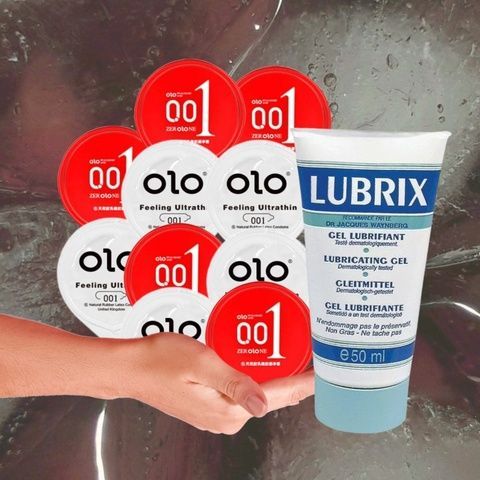 Набір "OLO Feeling Ultrathin 5 шт, OLO Розігріваючі 5 шт, Lubrix 50 мл" MM1217 фото