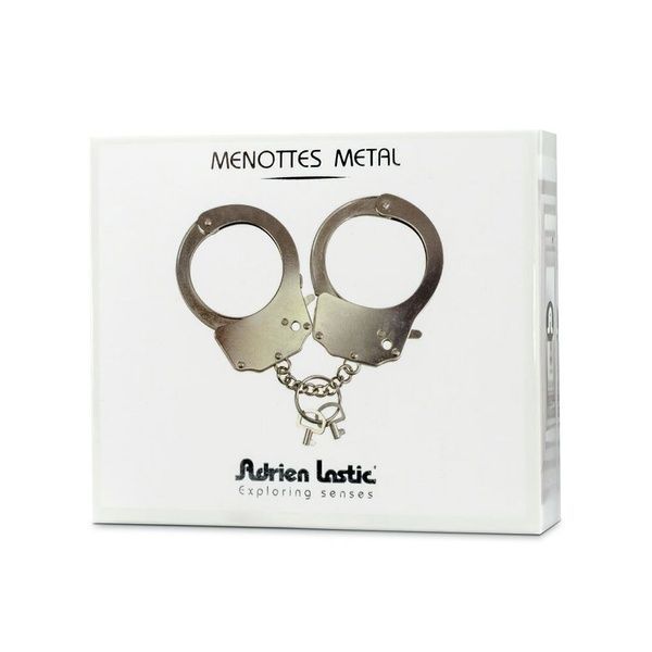 Наручники металеві Adrien Lastic Handcuffs Metallic (поліцейські) (м`ята упаковка) AD30400-R фото