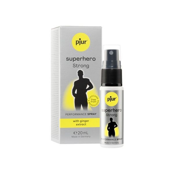 Спрей-пролонгатор pjur Superhero Strong Spray 20 ml, з екстрактом імбиру, без анестетиків PJ12920 фото