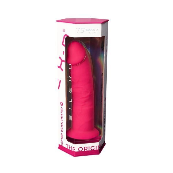 Фалоімітатор SilexD Henry Pink (MODEL 2 size 7.5in), двошаровий, силікон + Silexpan, діаметр 4,8 см SO3368 фото