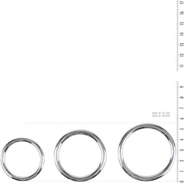 Набір ерекційних кілець Sinner Gear Unbendable &ndash; Cock/Ball Ring & Glans Ring Set SO4584 фото