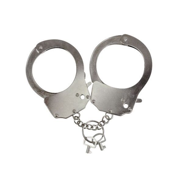 Наручники металеві Adrien Lastic Handcuffs Metallic (поліцейські) (м`ята упаковка) AD30400-R фото