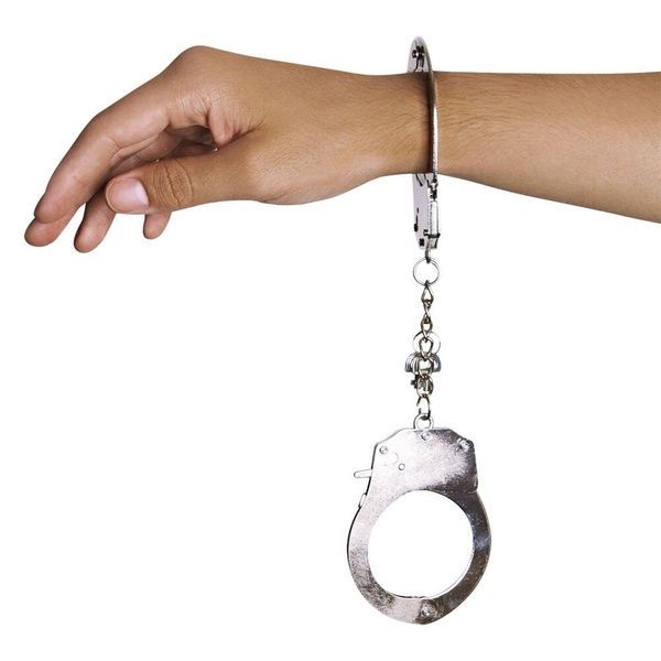 Наручники металеві Adrien Lastic Handcuffs Metallic (поліцейські) (м`ята упаковка) AD30400-R фото