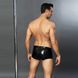 Еротичні чоловічі лакові труси зі шнурівкою One Size Black SO3692 фото 6