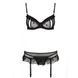 Сексуальний комплект з поясом для панчіх Passion LOVELIA SET XXL/XXXL, black SO4779 фото 12