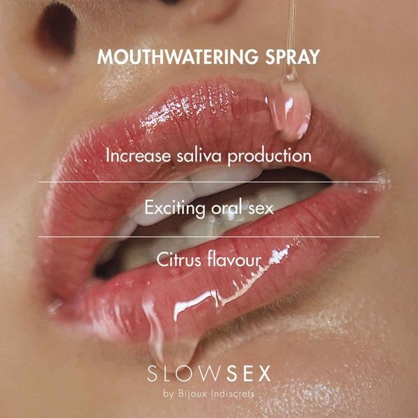 Спрей для посилення слиновиділення Bijoux Indiscrets Slow Sex Mouthwatering spray (м`ята упаковка) SO5908-R фото