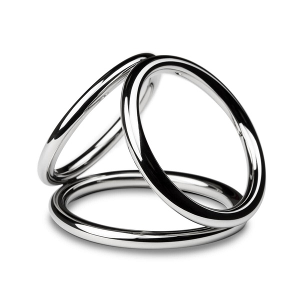 Потрійне ерекційне кільце Sinner Gear Unbendable – Triad Chamber Metal Cock and Ball Ring – Large SO4617 фото