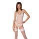 Корсет із пажами, трусики з ажурним декором та відкритим кроком Passion URSULA CORSET L/XL, white SO5838 фото 6