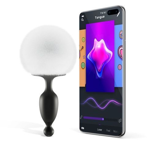 Анальна смарт-пробка Magic Motion Bunny зі знімним пухнастим хвостиком, керування зі смартфона SO5742 фото