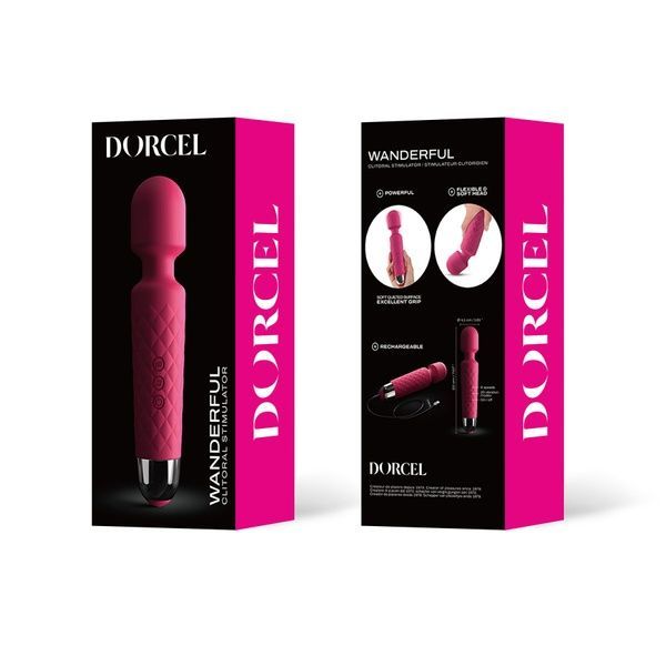 Мінівібромасажер Dorcel Wand Wanderful Magenta потужний, водонепроникний MD1359 фото
